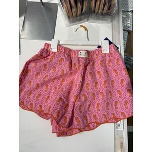 NWT Roller Rabbit x Target Seahorse Poplin Boxer Shorts Pink Orange Small HTF!